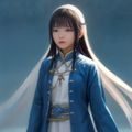 苏雨晴，资深cosplay玩家与周边测评博主，长发活泼形象，身着jk制服
